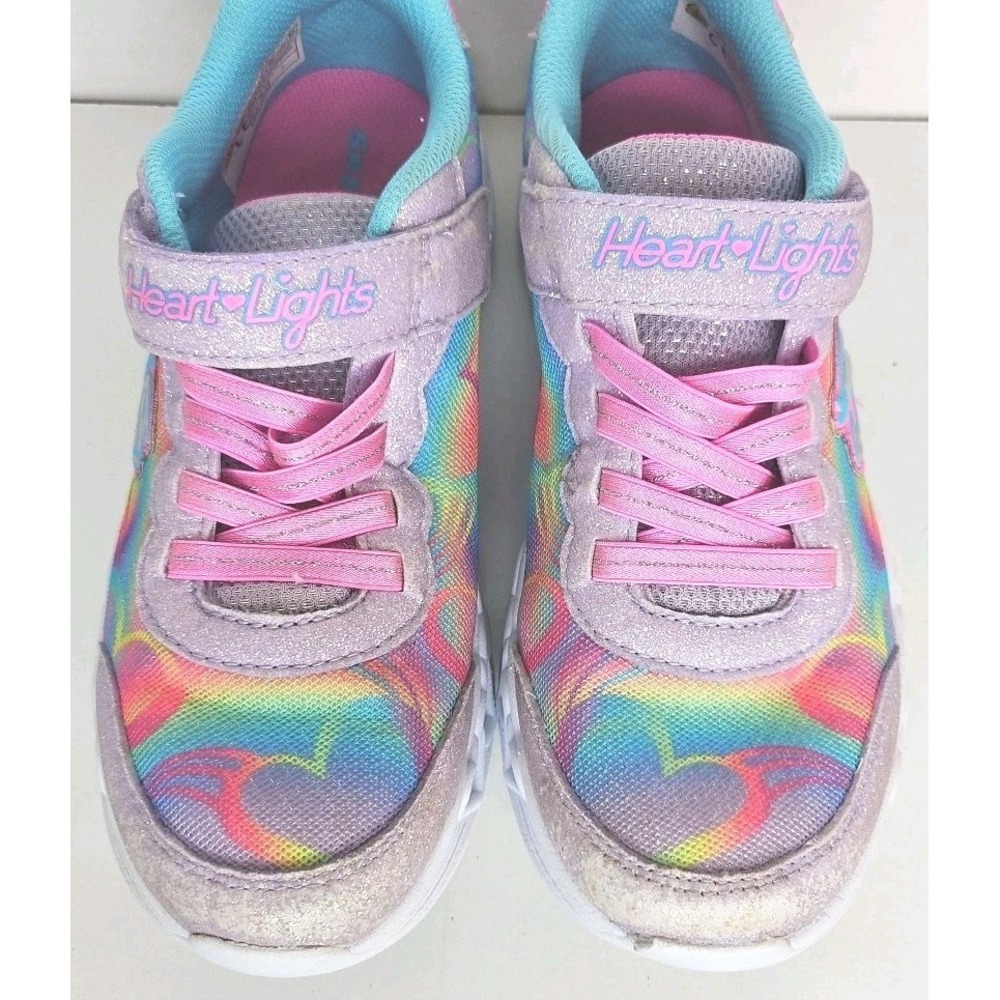 Skechers‎ Heart Lights Infinite Heart Lights Girl's Light Up Sneakers Size 4 - Picture 4 of 12